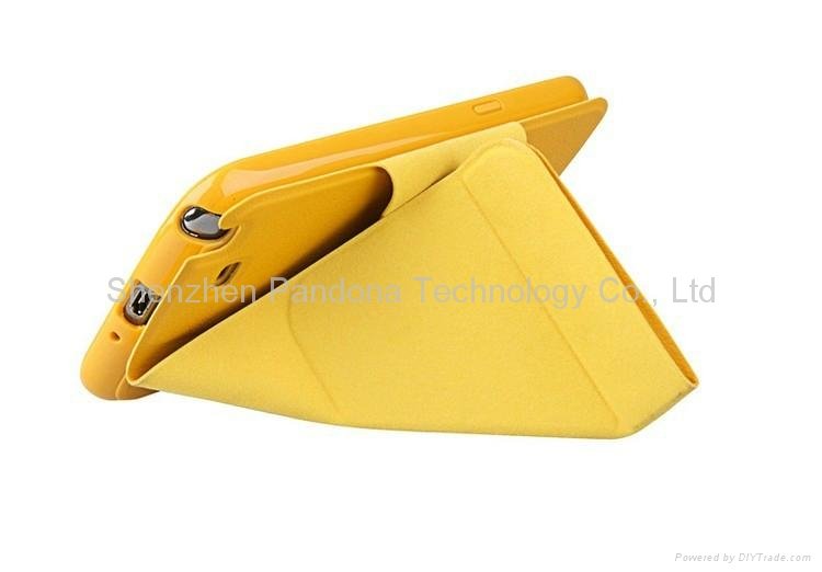 hot sell PU leather case with TPU for SUMSUNG  NOTE 2 4