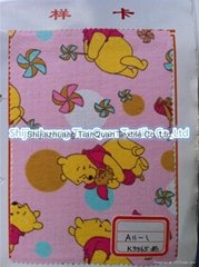 Pooh bear  printed cotton flannel fabric