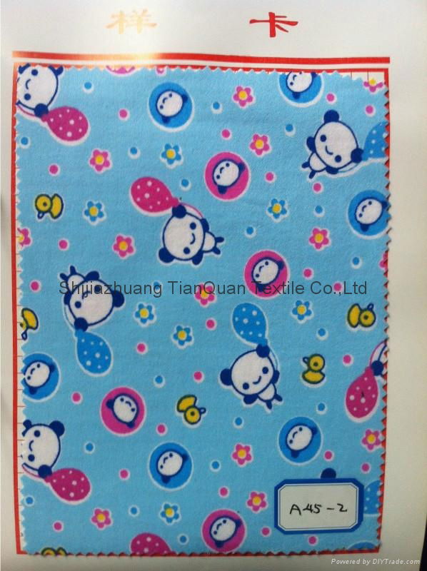 panda cotton flannel fabric 2