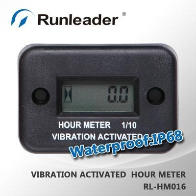 Vibration Hour Meter for Gas Engine Motorcycle ATV Snowmobile Boat jet ski  2