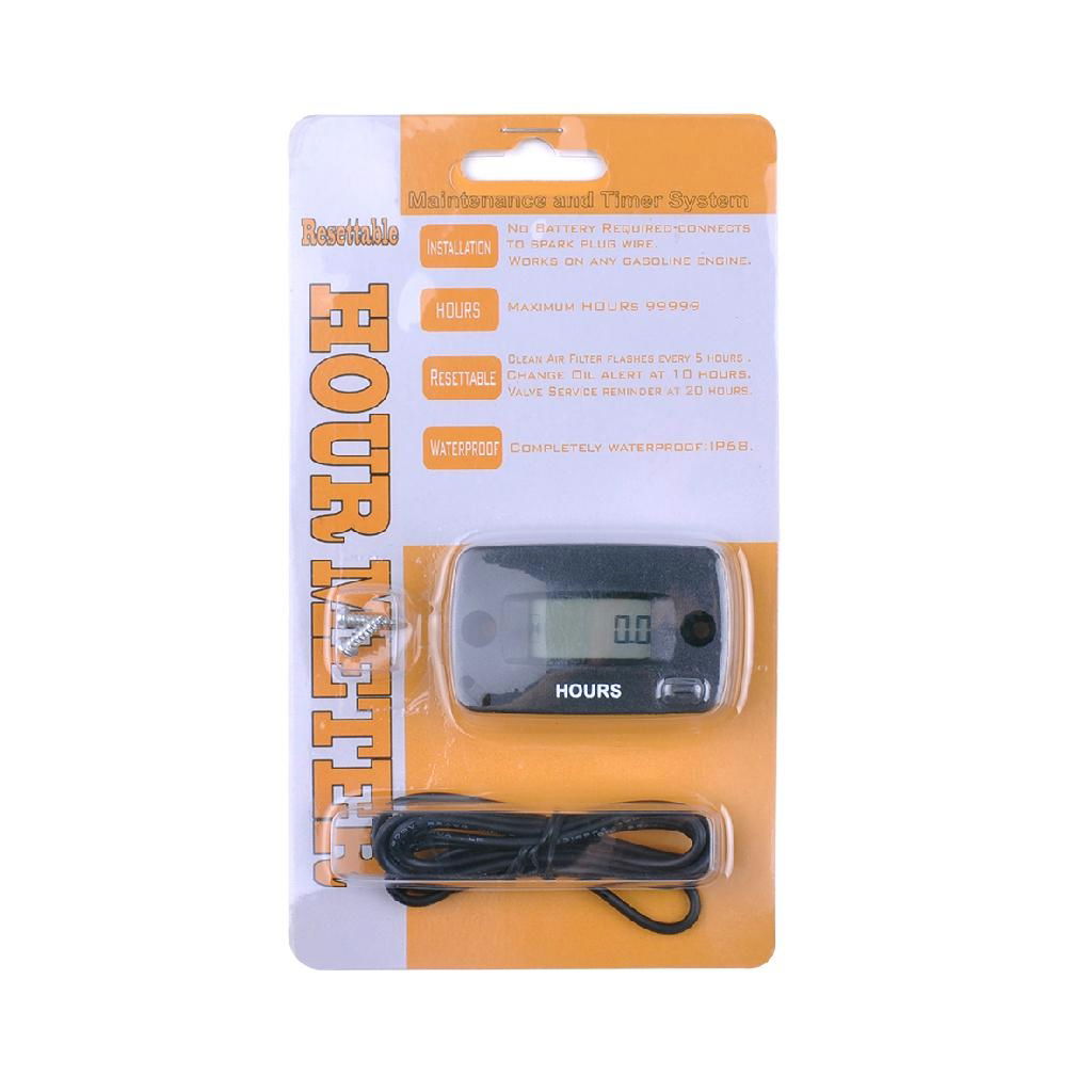 Waterproof resettable Hour Meter for Marine ATV Motorcycle Snowmobile 2