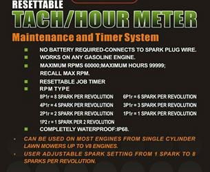 Hour Meter Tachometer for jet boat motocross Snowmobile dirt bike ATV Generator 3