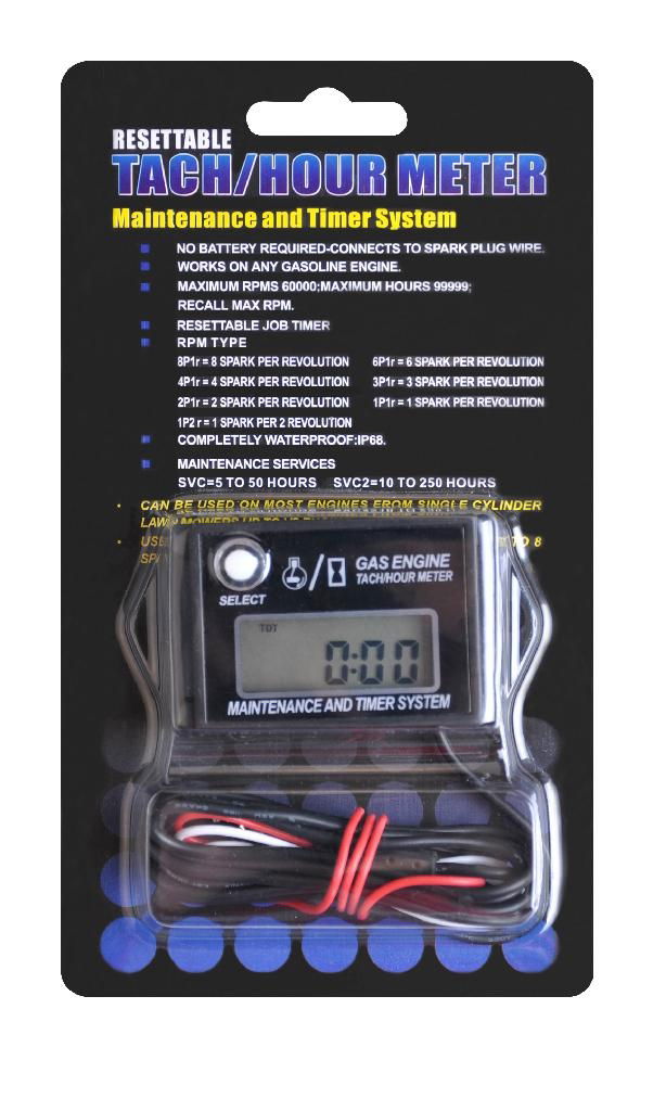 Hour meter tachometer for small gasoline engine 2