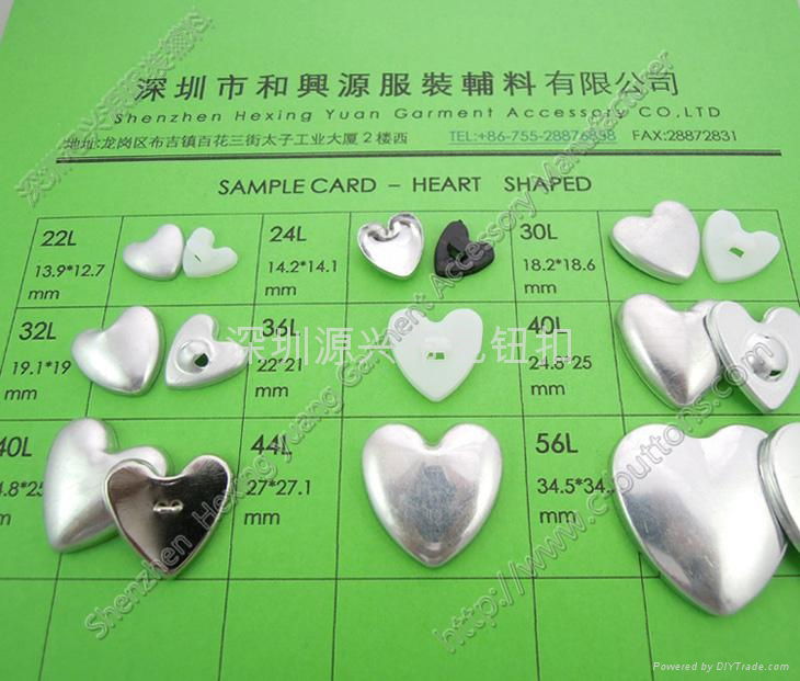 Heart Shape Button Blank 4