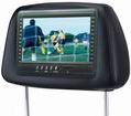 7"Headrest TFT-LCD monitor with Leather pillow  per-fitted  W/Speakers