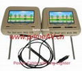 7" Pillow Headrest DVD player combine with single LCD with Cig Lighter Cable 1