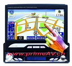 1DIN touchscreen 7"Car DVD+TV+AM/FM+RDS+AMP+MS/SD+Bluetooth+iPod+Internal GPS