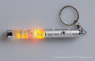 Liquid filled colors light keychain