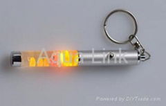 Liquid filled colors light keychain