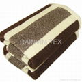 100% cotton yarn dyed stripe velour bath