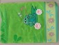 100% cotton jacquard beach towel with 3D embroidery