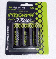 NIMH AA and AAA rechargeable batteries