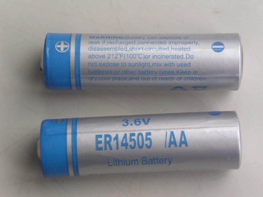 ER14505 size AA lithium battery Li/SOCl2 LS14500 replacement