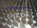 Stainless steel table with logo