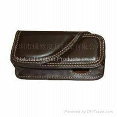 Leather cell phone case