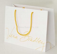 shopping bag with debossed logo, UV