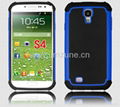 samsung galaxy s4 HYBRID Shell R   ed Impact Armor PC+ Silicon Hard Case Cover 3