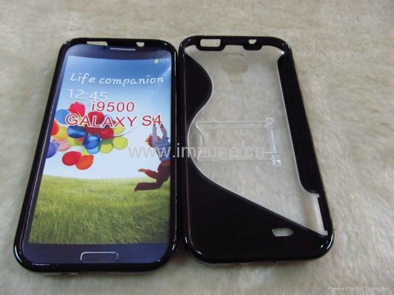 samsung galaxy s4 i9500 2in1 TPU+PC S line case cover shell funda with stand 2