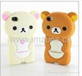 3D rilakkuma silicon case cover funda capa for iphone 4 iphone 4s iphone 5 1