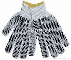 String Knitted Glove with PVC Dotts (TCDP01)