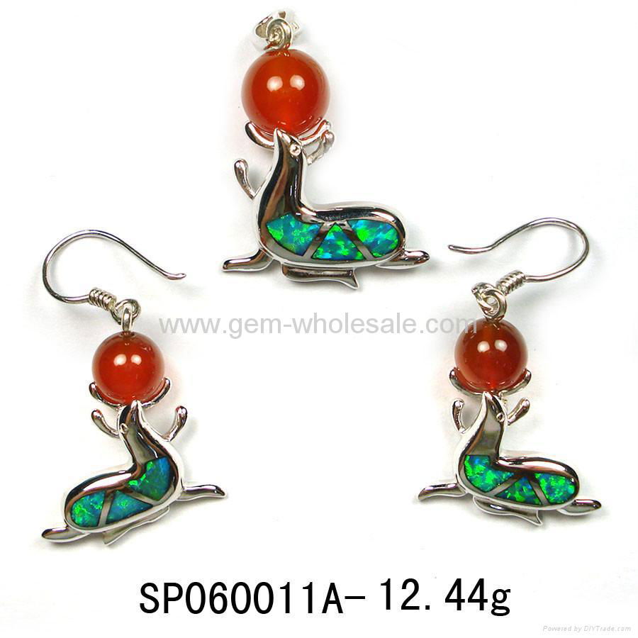 Fashion jewelry set-opal jewelry set 4