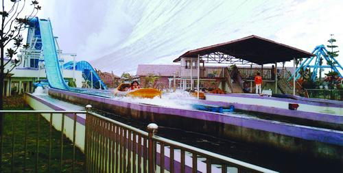 Amusement Park water game--Log Flume