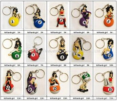 billiard keychain