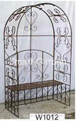 wrought iron arbor