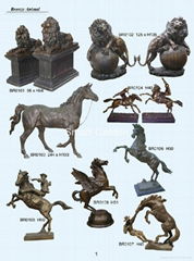 bronze animal sculptures