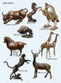 bronze animal sculptures