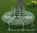 Wrought Iron Circular Tree Bench 1