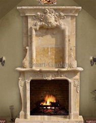 marble fireplace mantel