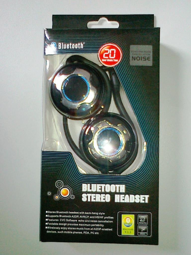 Bluetooth Stereo Headset with Back-hang Style 2