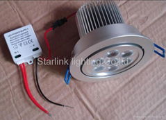 led down light 105mm 7X1W with CE driver 85v-220v