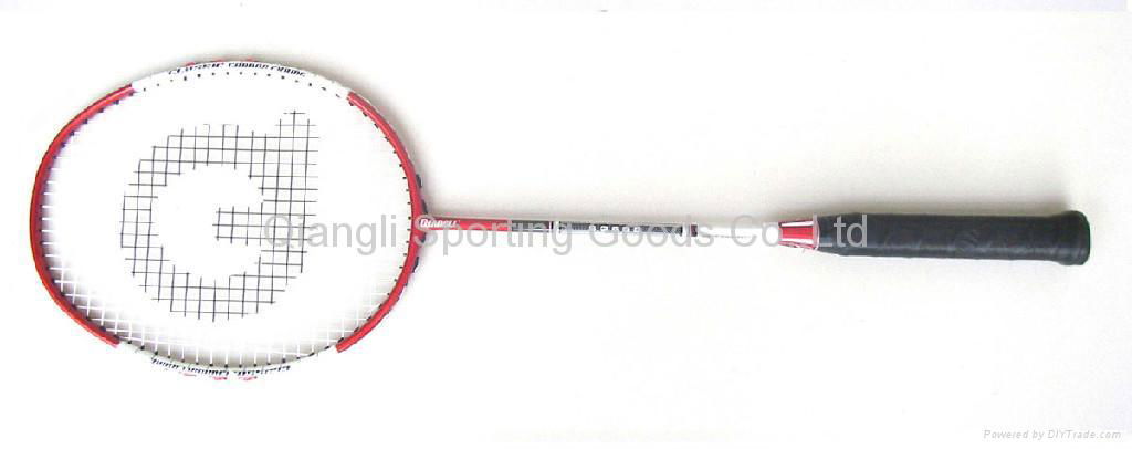 100% Graphite one piece badminton racket  (Titanium mesh) 