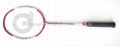 100% Graphite one piece badminton racket  (Titanium mesh)  1