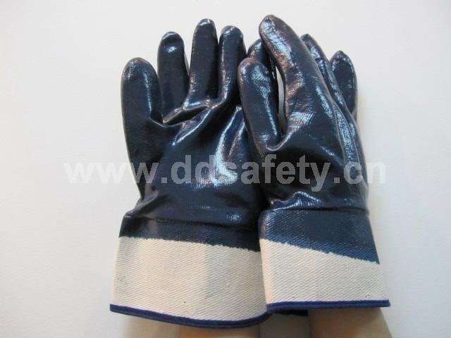 Jersey glove fully nitrile coating DCN308 with CE certificate