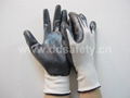 black nylon with nitrile gloves DNN336 with CE