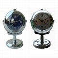 Metal globe alarm clock