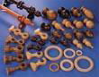 Wood curtain accessories, parts.