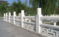 white marble railing