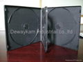 10mm 4disc VCD/DVD case,black,