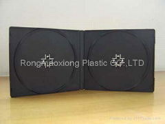 10mm Double VCD case ,PP case,Black,142X125X10MM,BLACK