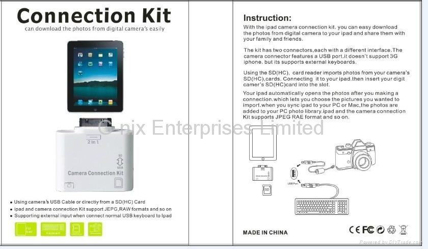 iPad Card Reader Connection Kit 2in1 2