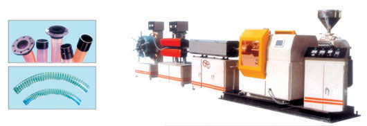 PVC Steel Wire Enhancing Soft Pipe Extrusion Line