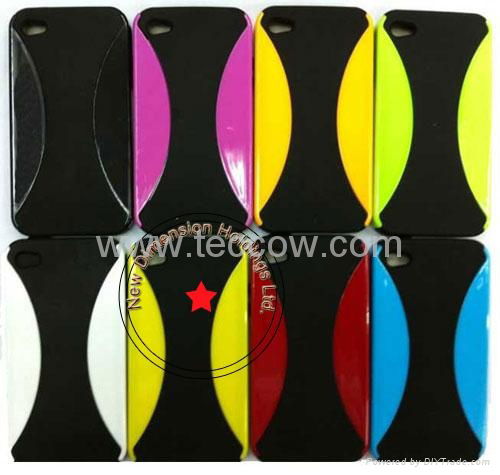 Fashion Dual Color Soft Case for iPhone 4 4G