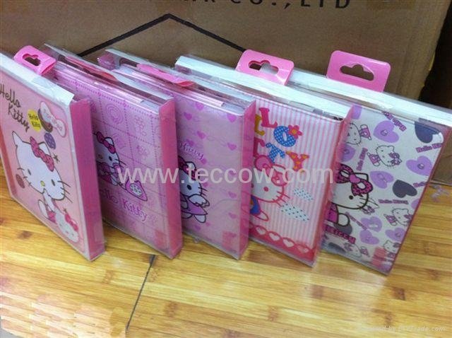 Deluxe Hello Kitty Leather Cover Case for Apple iPad 2 3