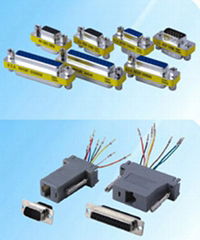 D-SUB, RJ45转接头