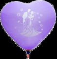 Heart balloon with print