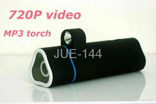 Waterproof MP3 speak flashlight sports camera 3